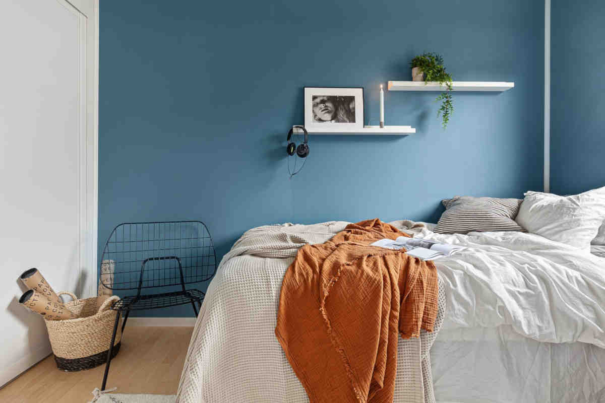 Blu, colore rilassante per camera da letto