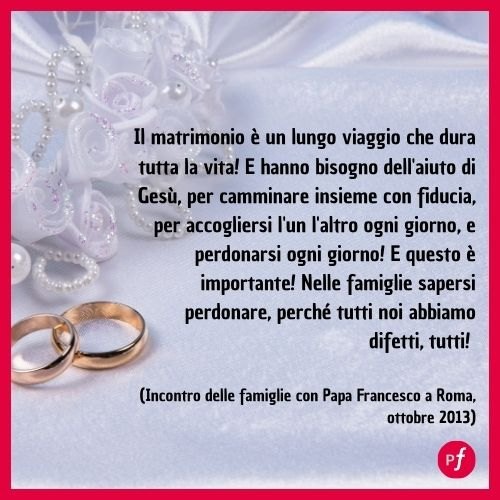 frase matrimonio da Papa Francesco