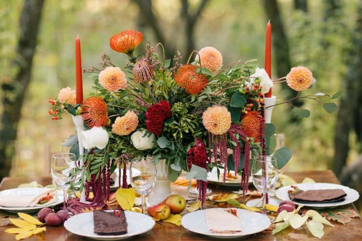 tavola matrimonio decorata