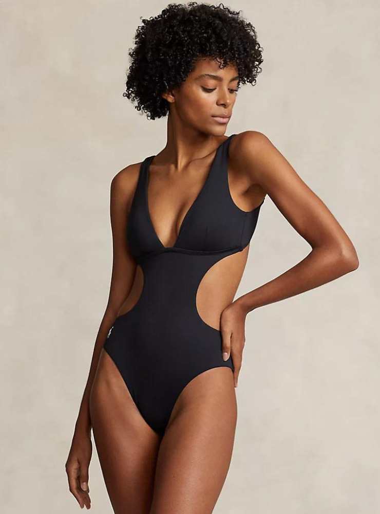 modella Ralph Lauren monokini cut-out