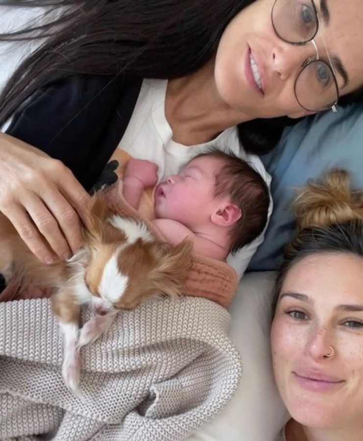 Demi Moore con la figlia Rumer e la nipote Louetta Isley