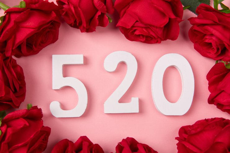 numeri 520 con rose