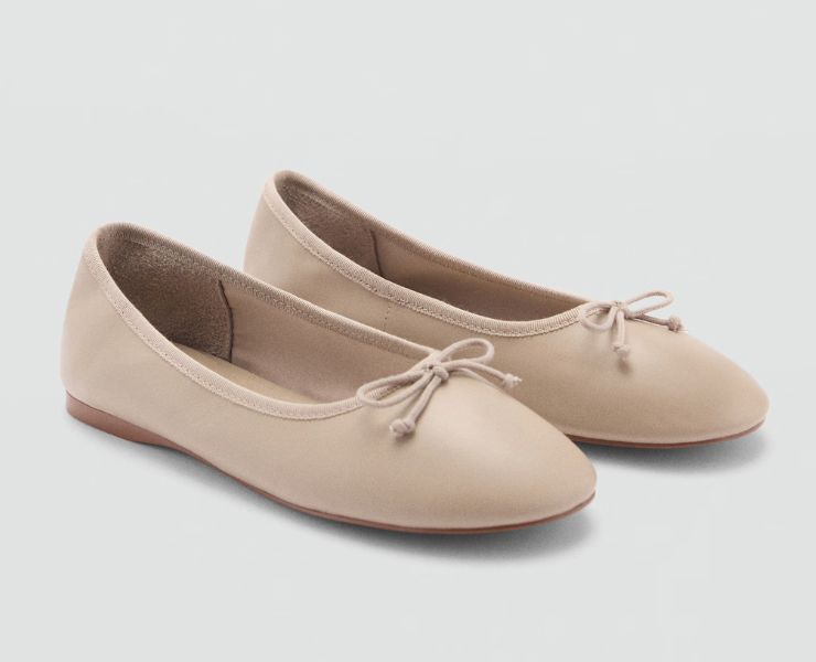 ballerine beige fiocco