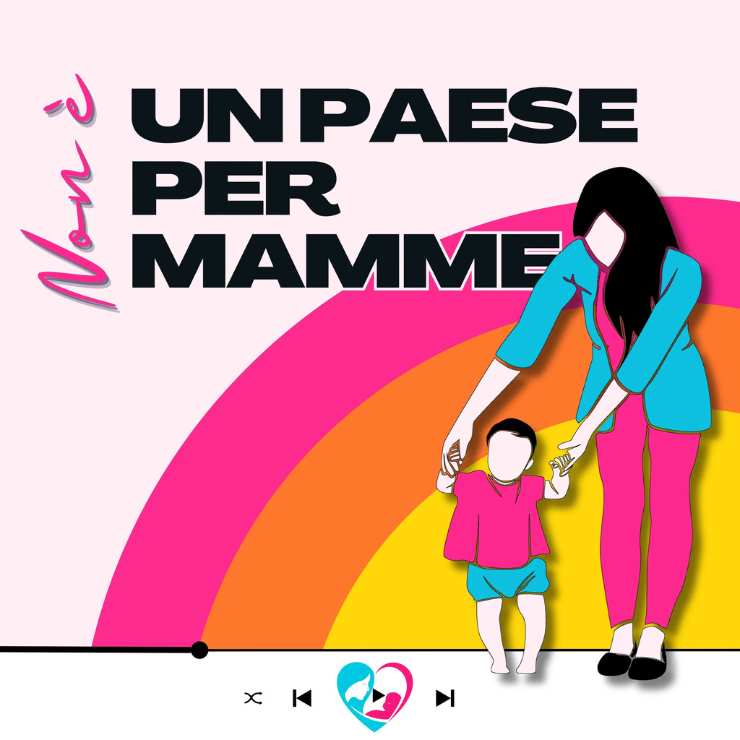 locandina con disegno di mamma e bambino