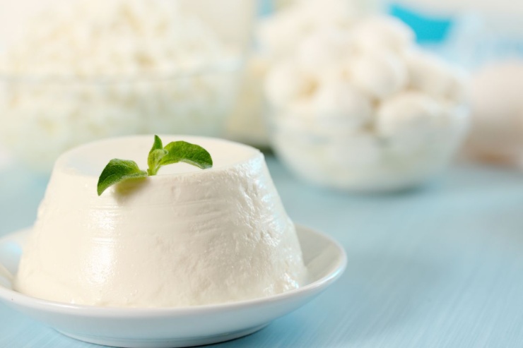 ricotta in un piattino