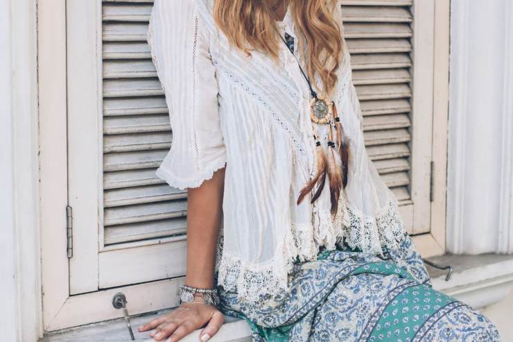 ragazza con stile boho