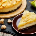 fetta di cheesecake mela e cannella