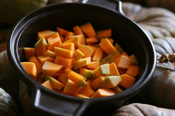 zucca tagliata a tocchetti