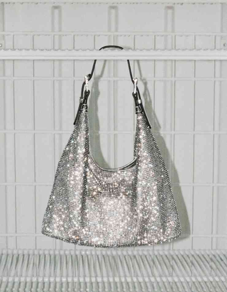 borsa hobo di strass