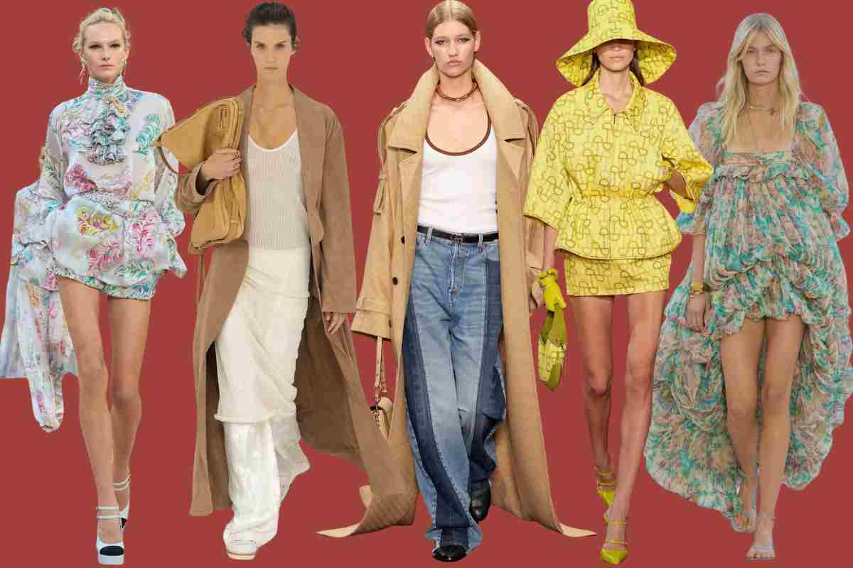 collage tendenze moda sfilate 2025