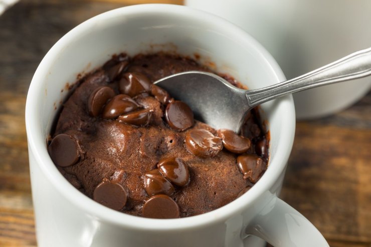 torta in tazza al cioccolato