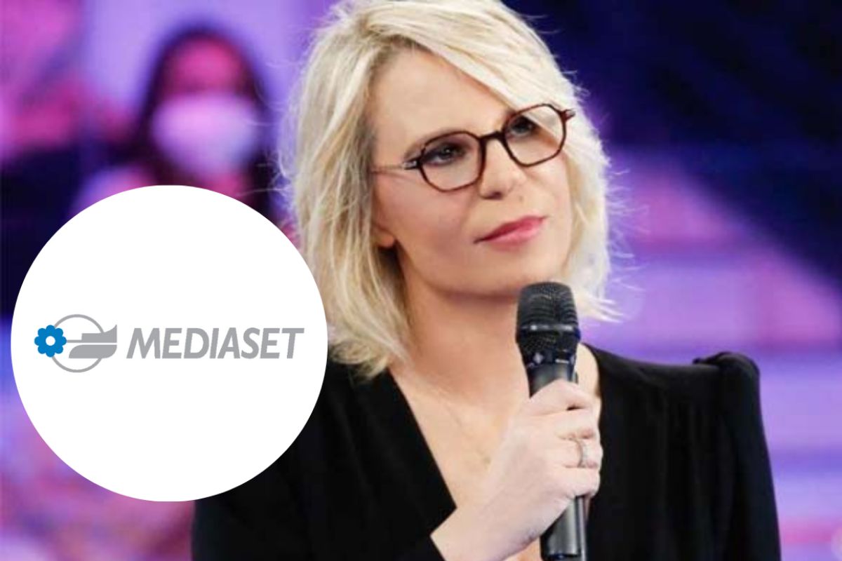 Logo Mediaset e Maria De Filippi