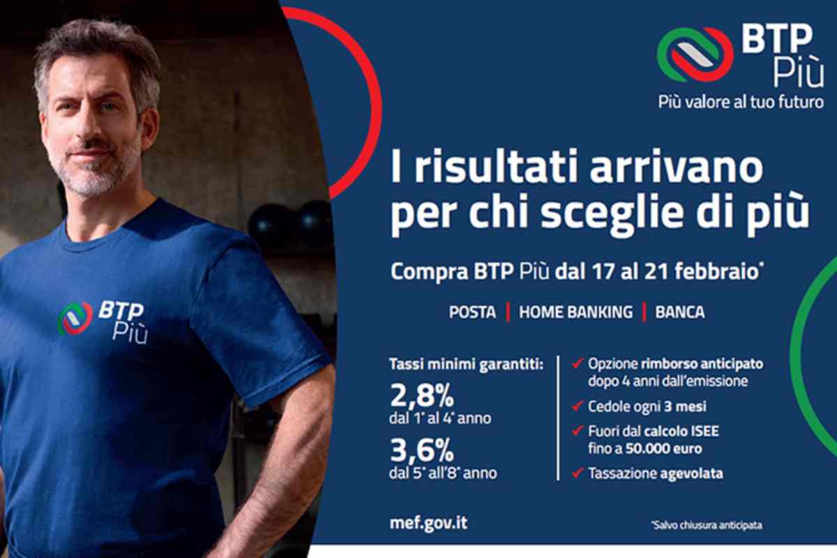 manifesto della collocazione BTP Più