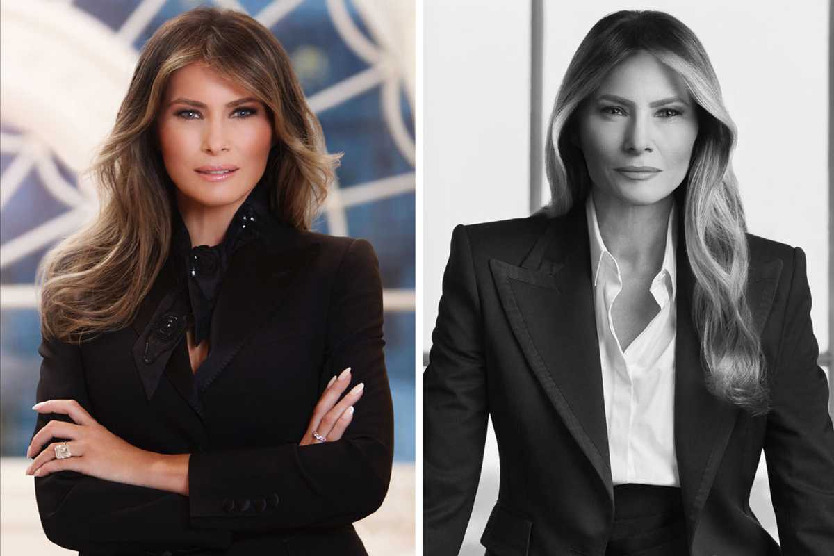 Melania Trump nel 2017 e nel 2025 