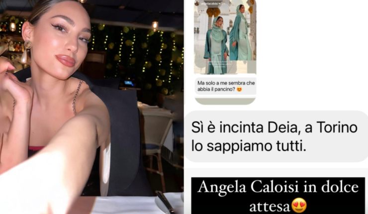 Selfie di Angela Caloisi e storia Instagram di Deianira Marzano