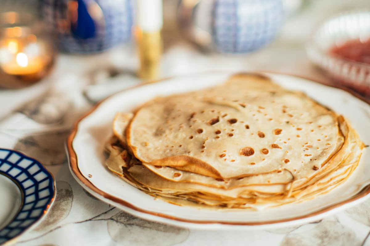 Primo piano di crêpes