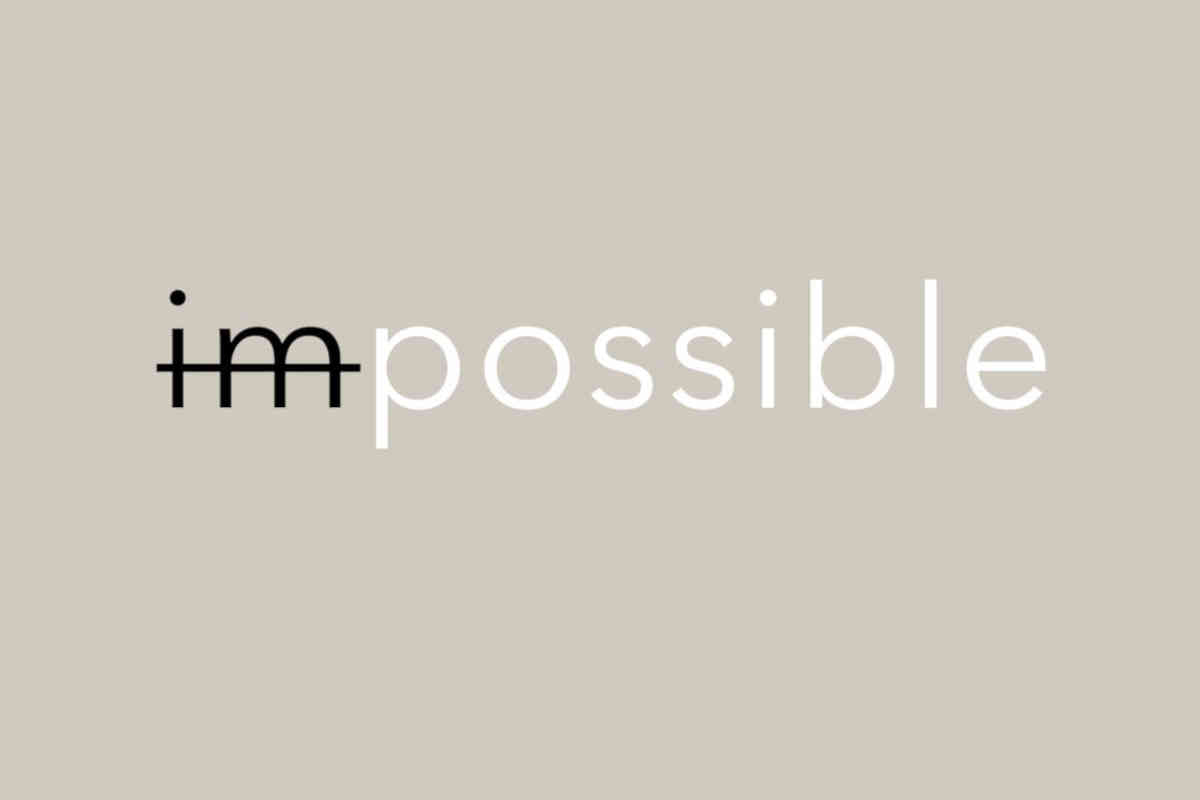 Frase motivazionale in inglese "Possibile e non impossibile"