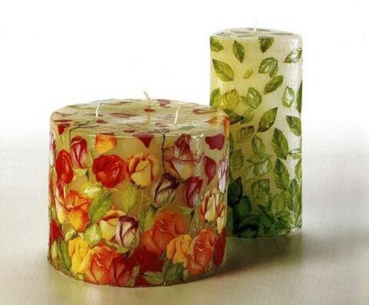 Lavoretti Di Natale Candele.Decoupage Creativo Per Decorare Bellissime Candele Con Fiori E Foglie Pourfemme