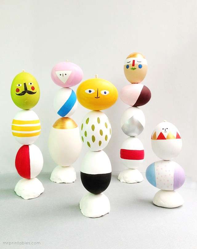 Sculture con le uova di Pasqua