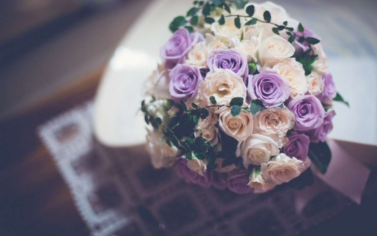 Bouquet da sposa lilla