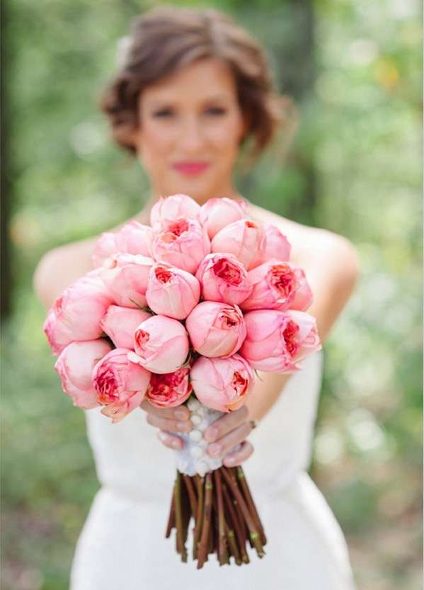 Bouquet rosa con boccioli
