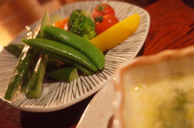 Bagna cauda e verdure fresche