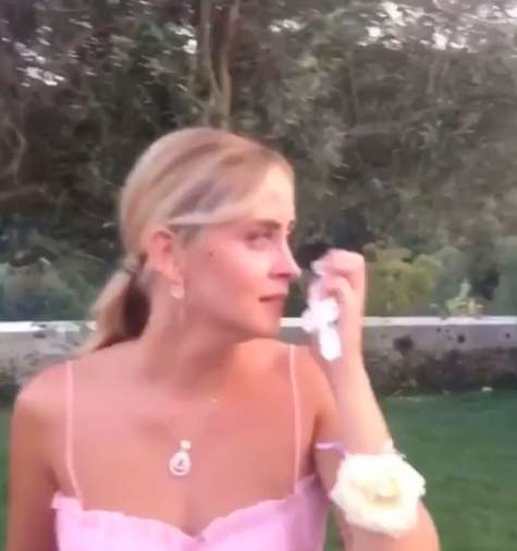 Valentina Ferragni in lacrime